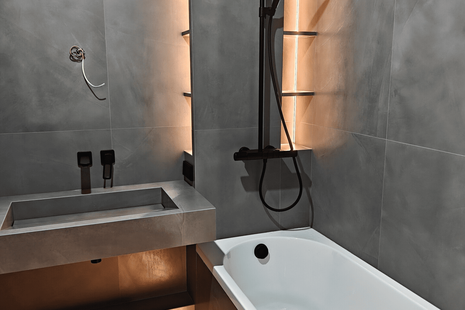 Ремонт ванной комнаты ЖК Атмосфера